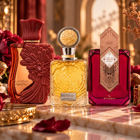 Rafeef, Sawsan & Maha Eau de Parfum Sprays 100ml (3.4 oz) by Ard Al Zaafaran (Bundle)