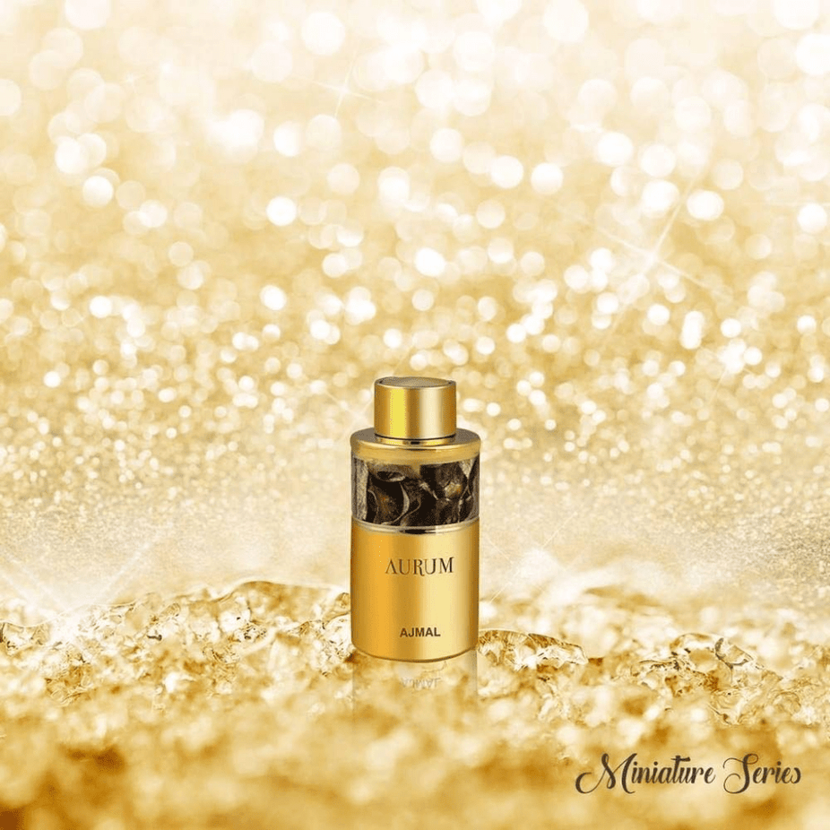 Aurum Perfume Oil by Ajmal in a 10 ML bottle, concentrated perfume oil with elegant packaging and a luxurious appearance.