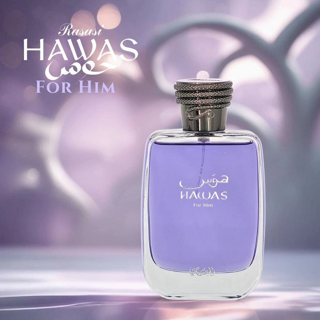 Hawas for Men EDP - 100 ML by Rasasi (WITH VELVET POUCH) - The scent of Luxury and Sophistication