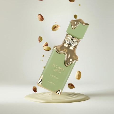 AUCTION Eclaire Pistache Eau de Parfum Spray 100ml (3.4oz) by Lattafa (Velvet Pouch)