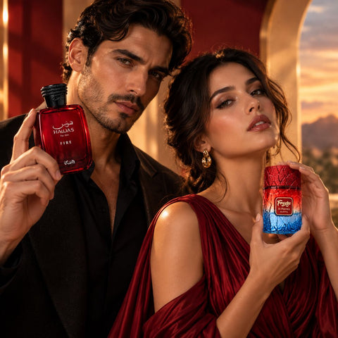 Hawas Fire by Rasasi & Freeze in Flames by Riiffs Eau de Parfum Sprays 100ml (3.4 oz) (Bundle)