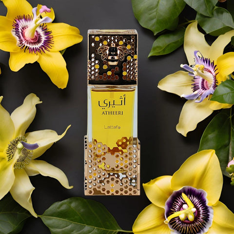 Atheeri Eau De Parfum Spray 100ML (3.4 OZ) by Lattafa (Velvet Pouch) - Intense Oud