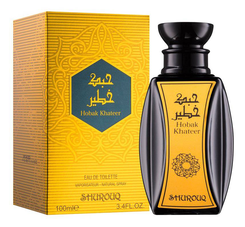 Hobak Khateer EDT- 100 ML (3.4 oz) by Shurouq (WITH POUCH) - Intense oud