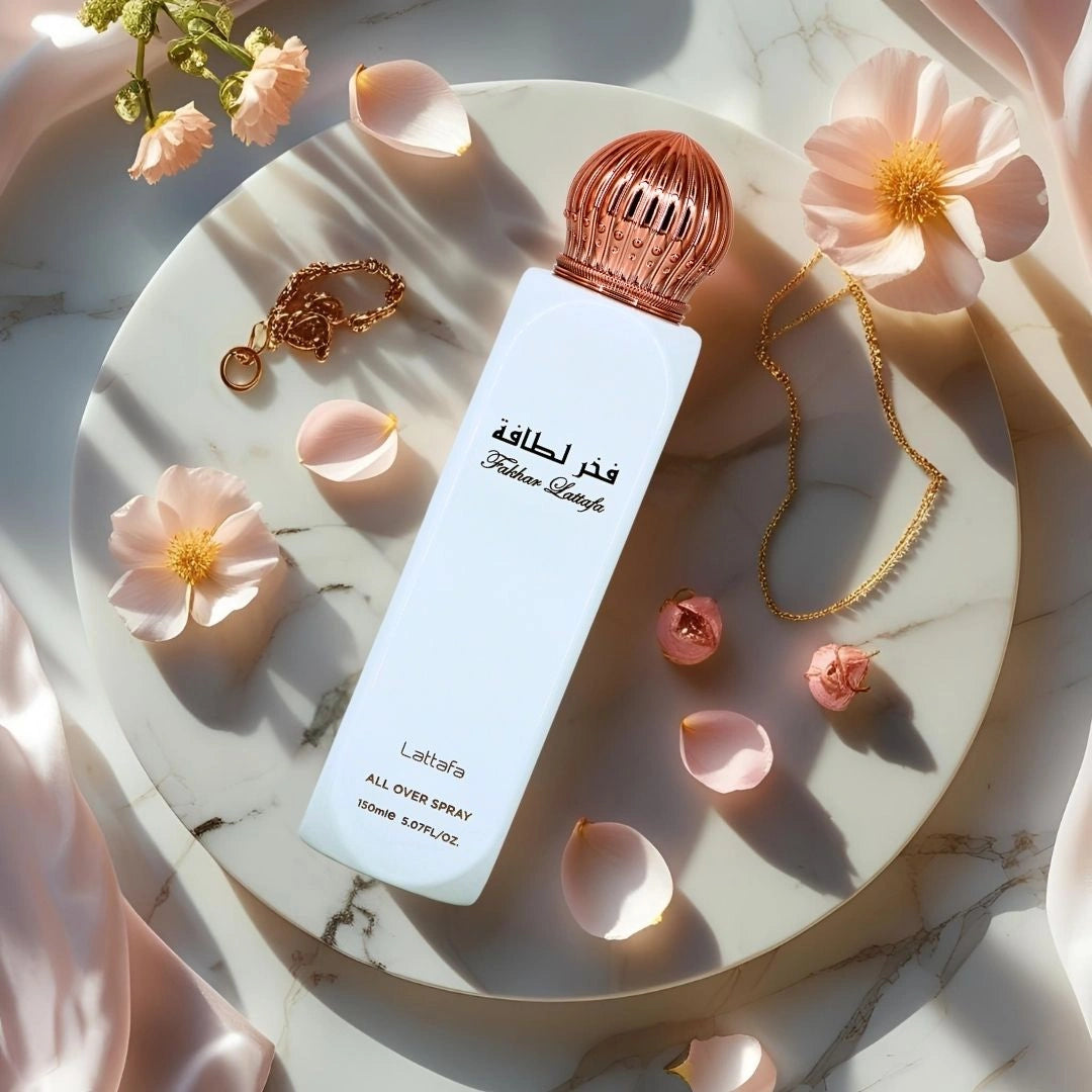 Fakhar Women All Over Spray 150ml (5.07 oz) by Lattafa | A Scent That Blooms Fearlessly - Intense Oud