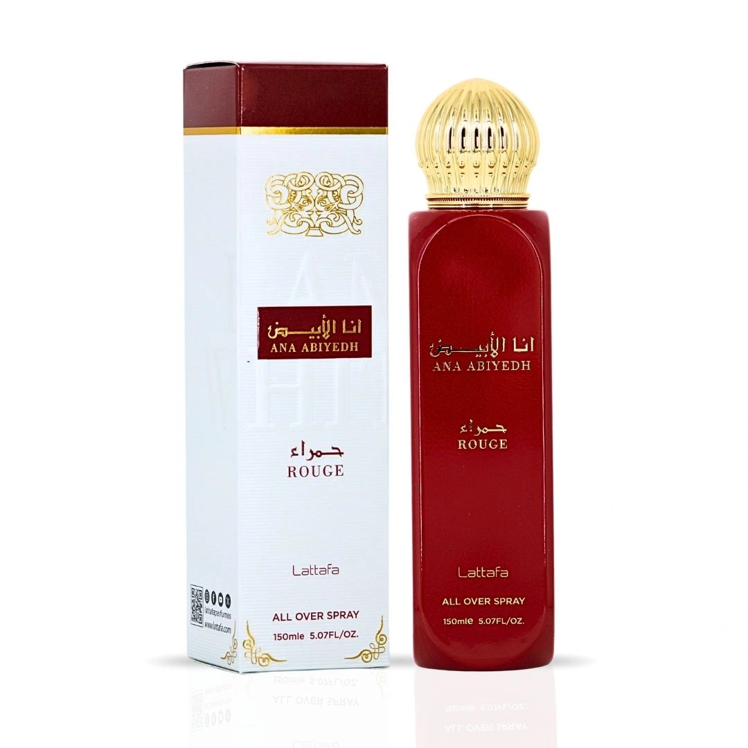 Ana Abiyedh Rouge All Over Spray 150ml (5.07 oz) by Lattafa | Sweet, Sharp & Utterly Unforgettable - Intense Oud