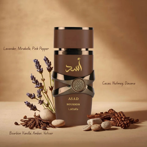 Asad, Asad Zanzibar, Asad Zanzibar Limited Edition & Asad Bourbon Eau de Parfum Sprays 100ml by Lattafa | Strength, Sophistication & Exotic Allure (Bundle) - Intense Oud