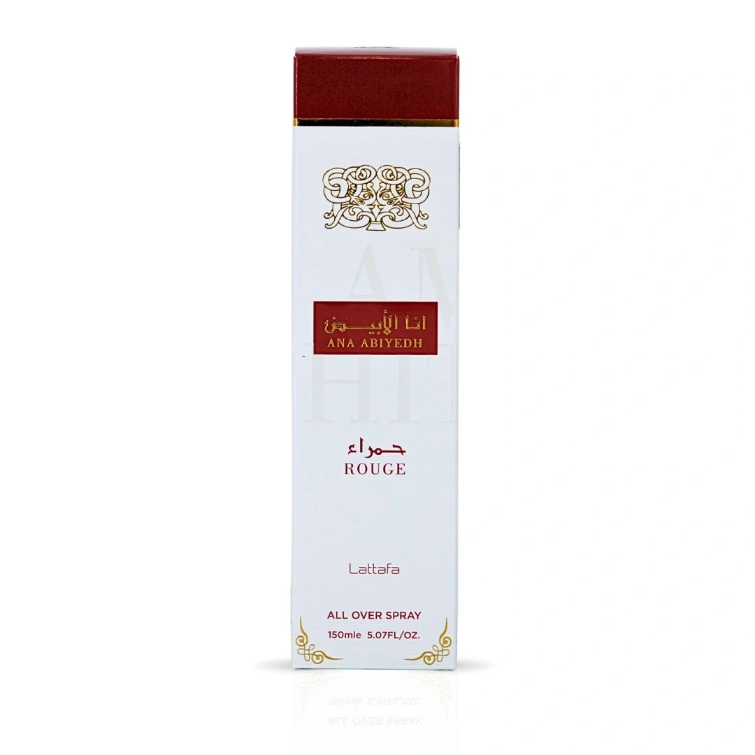 Ana Abiyedh Rouge All Over Spray 150ml (5.07 oz) by Lattafa | Sweet, Sharp & Utterly Unforgettable - Intense Oud