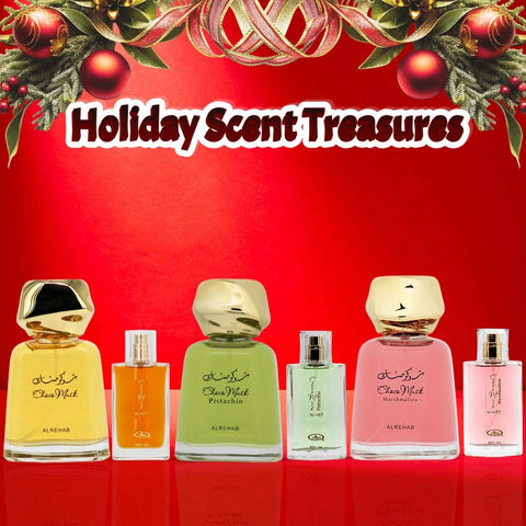 Choco Musk, Choco Musk Pistachio & Choco Musk Marshmallow Eau de Parfum Sprays 100ml (3.4 oz) & 50ml (1.7 oz) by Al Rehab (Bundle)