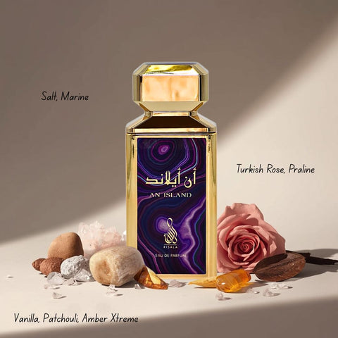 AUCTION An Island Eau de Parfum Spray 100ML (3.4 oz) By RISALA (Velvet Pouch)