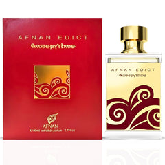 Edict Amberythme Eau De Parfum Spray 80ML (2.7 OZ) By Afnan | A Luxurious Blend Of Amber, Saffron & Sandalwood, Offering A Warm, Spicy & Floral Richness. - Intense Oud
