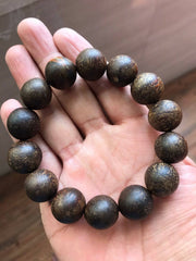 Vietnamese Agarwood Bracelet - New Types Of Agarwood/ Agarwood Mala/ 14MM SIZE - Intense oud
