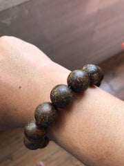 Vietnamese Agarwood Bracelet - New Types Of Agarwood/ Agarwood Mala/ 14MM SIZE - Intense oud