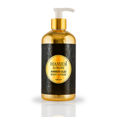 LUXURY AMBER OUD BODY LOTION 500ML (16.9 OZ) By Hamidi | Ultra Moisturizing & Skin-Nourishing | For Men & Women. - Intense Oud