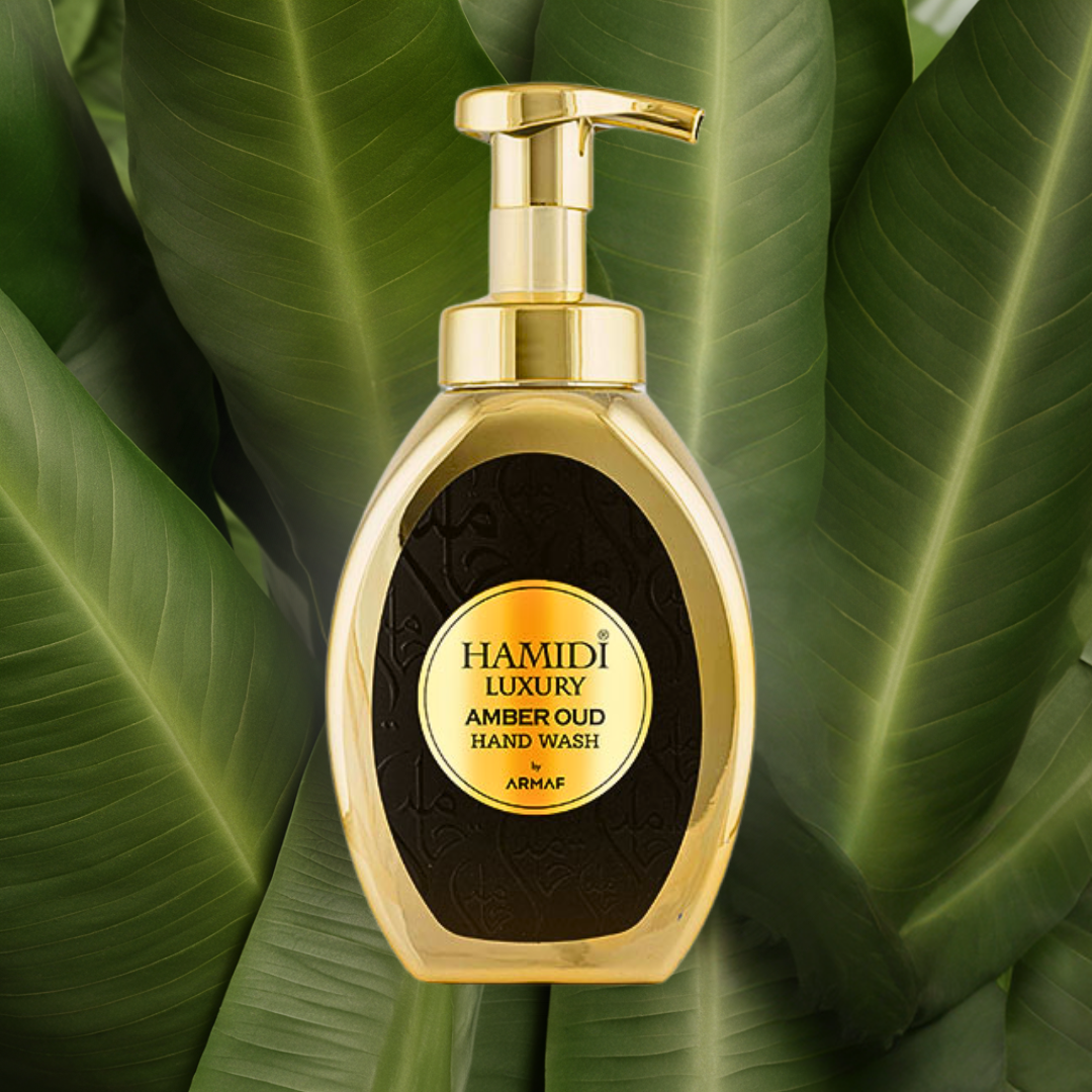 LUXURY AMBER OUD HAND WASH 350ML (11.9 OZ) By Hamidi | Enticing & Ultra Moisturizing, Rejuvenates The Skin. - Intense Oud