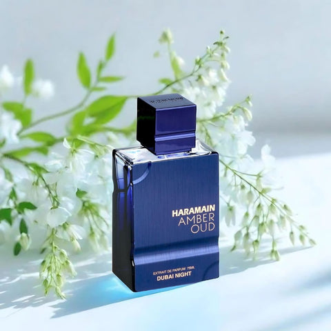 Amber Oud Dubai Night Extrait De Parfum Spray 75ML (2.5 OZ) by Al Haramain | A Fusion of Spice, Florals & Warm Woods. - Intense Oud