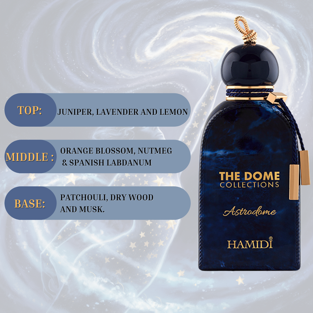 THE DOME - ASTRODOME EDP Spray 100ML (3.4 OZ) By Hamidi | A Harmonious Blend Of Refreshing And Captivating Scent. - Intense Oud