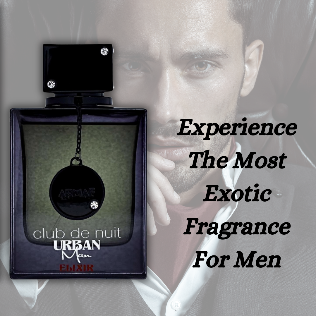 Club De Nuit Urban Man Elixir Eau De Parfum Spray 105ML (3.6 OZ) by Armaf (Velvet Pouch) - Intense Oud