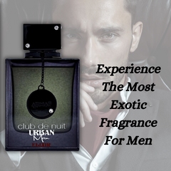 Club De Nuit Urban Man Elixir Eau De Parfum Spray 105ML (3.6 OZ) by Armaf (Velvet Pouch) - Intense Oud