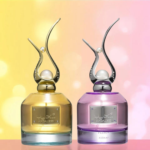 Andaleeb & Andaleeb Flora Eau de Parfum Sprays 100ml by Asdaaf | A Duo of Timeless Floral Sophistication (Bundle) - Intense Oud