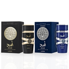 Asad & Asad Zanzibar EDP Sprays 100ML (3.4 OZ) By Lattafa | Long Lasting, Luxurious Scents. (SIGNATURE BUNDLE) - Intense Oud