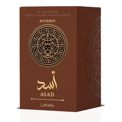Asad Bourbon Eau De Parfum Spray 100ML (3.4 OZ) By Lattafa | A Rich & Inviting Scent That Blends Spicy, Sweet & Warm Notes For A Sensual Finish. - Intense Oud