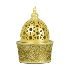 Calligraphy Style Closed Incense Bakhoor Burner - Beige - Intense Oud