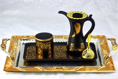 Royal Bakhoor Tea Set w/ Rectangular Tray - Black by Intense Oud - Intense oud