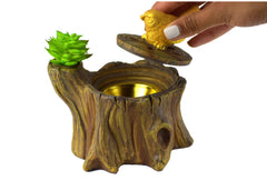 Wooden Tree Bird Incense Bakhoor Burner - 5 in. - Antique Oak - Intense oud