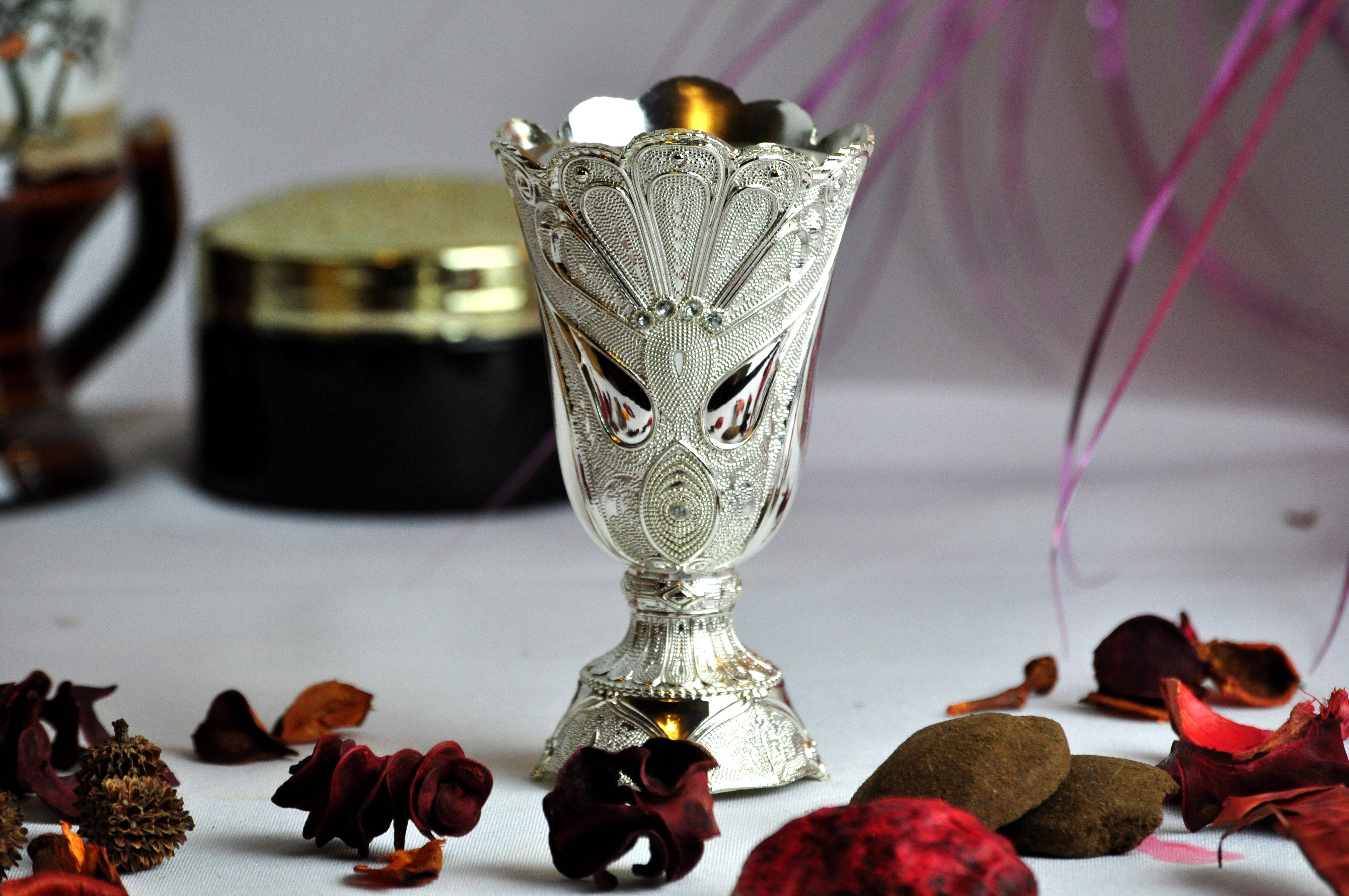 Arab Incense Bakhoor Burner - 5 inch Silver by Intense Oud - Intense oud