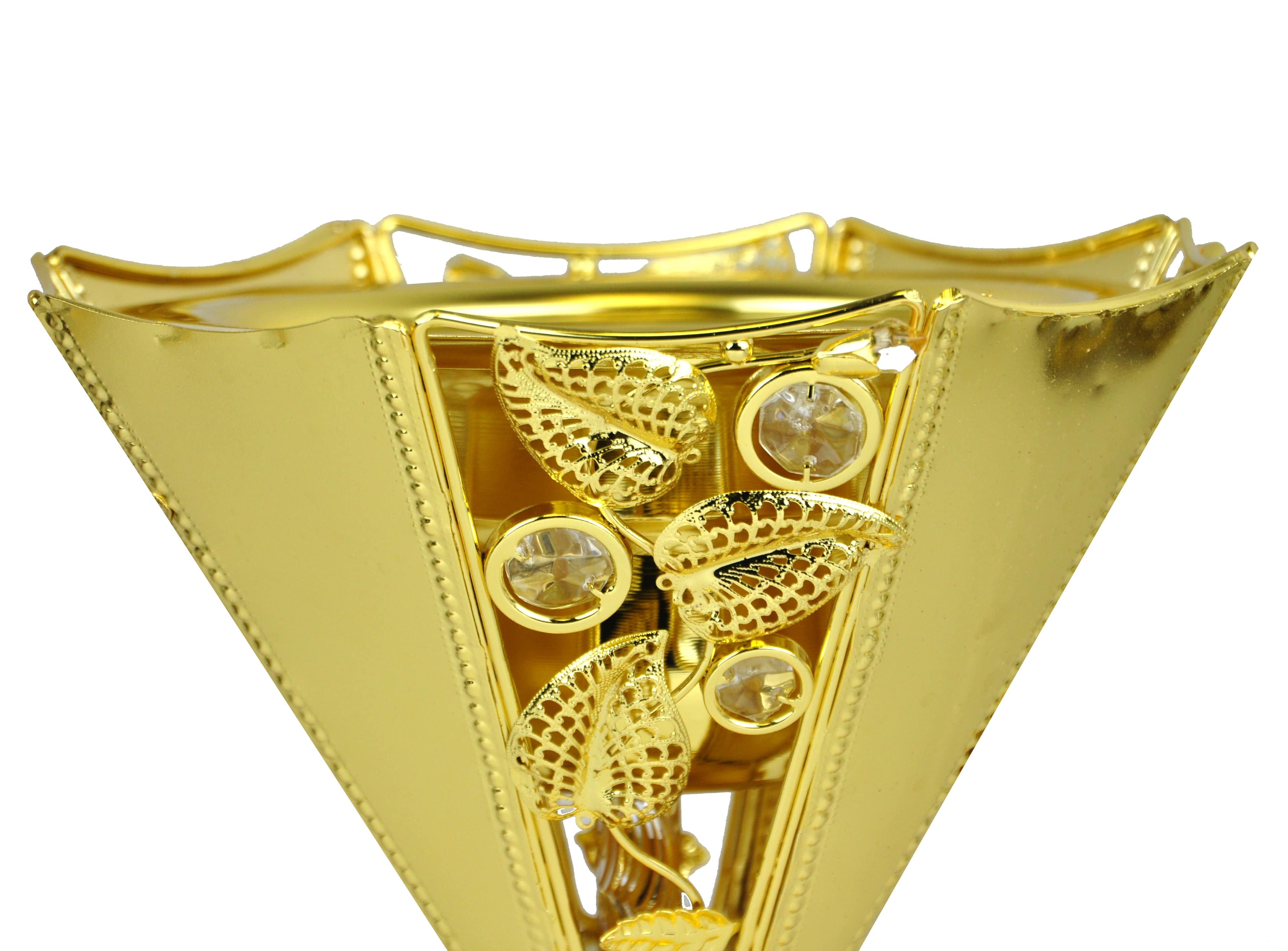 Golden Arabia Incense/Bakhoor Burner - Oud Burner, Metal Tray Inside, 9 in. - Intense oud