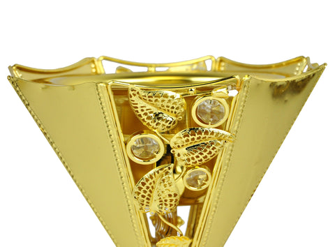Golden Arabia Incense/Bakhoor Burner - Oud Burner, Metal Tray Inside, 9 in. - Intense oud