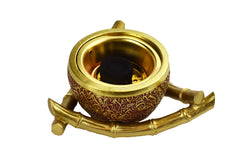 Bamboo Triangle Arabic Script Incense Bakhoor Burner -Red and Gold - Intense oud