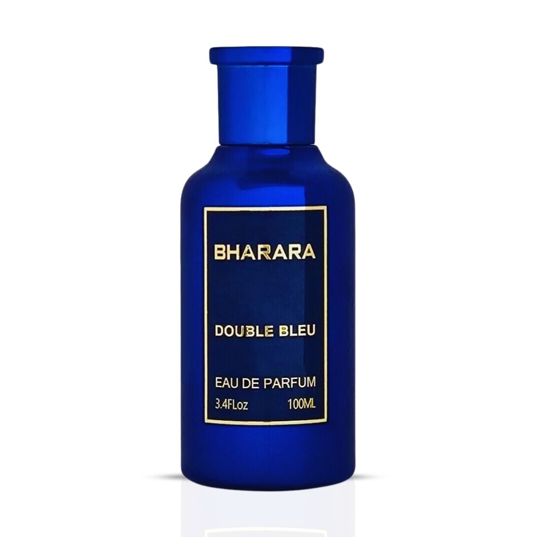 Bharara Double Bleu Pour Homme Eau De Parfum Spray 100ML (3.4 OZ) by BHARARA (Velvet Pouch) - Intense Oud