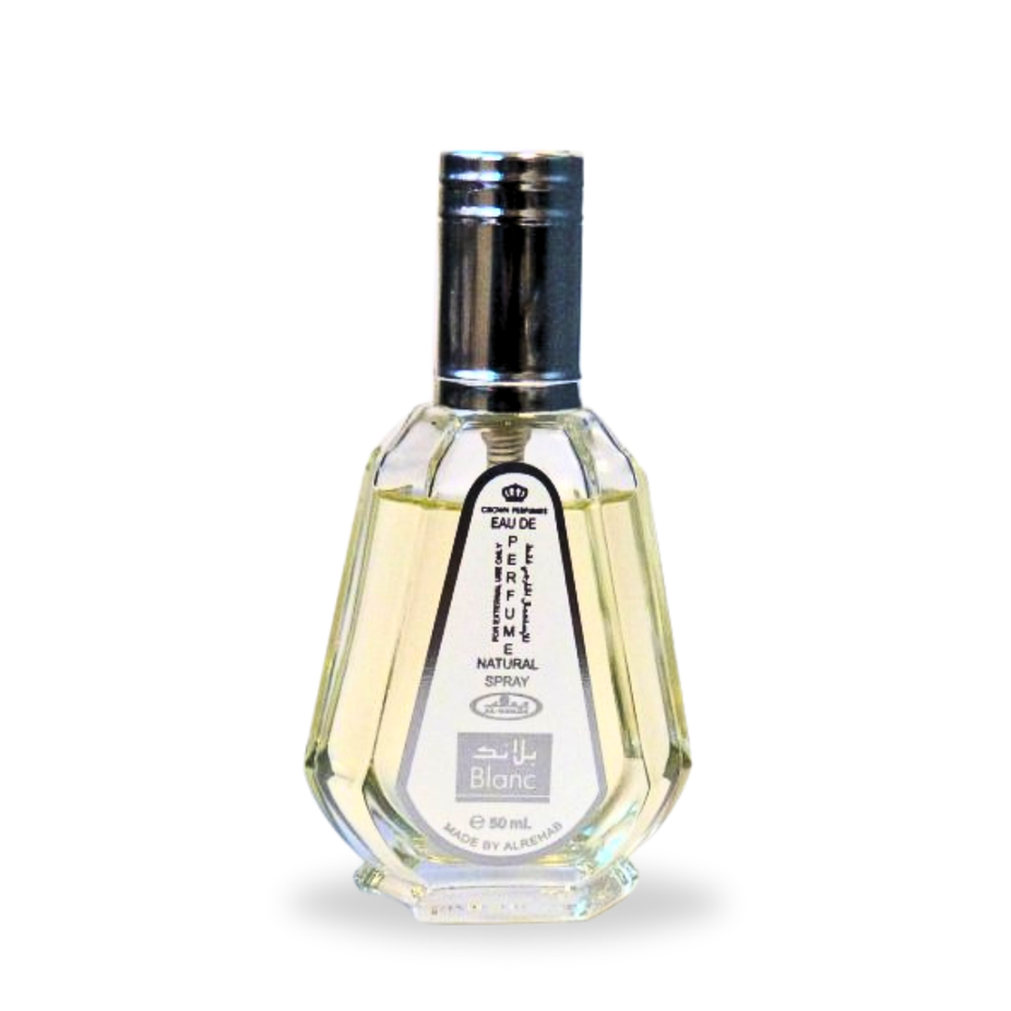 Al Rehab Blanc EDP 50ml Eau de Parfum bottle with white packaging and elegant design.