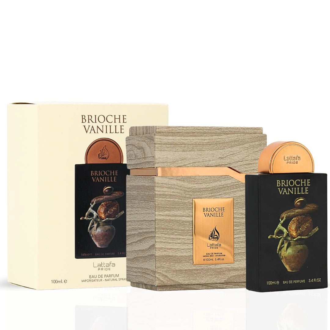 Brioche Vanille Eau de Parfum Spray 100ml (3.4 oz) by Lattafa Pride | Gourmand Warmth With A Floral-Wooded Twist - Intense Oud