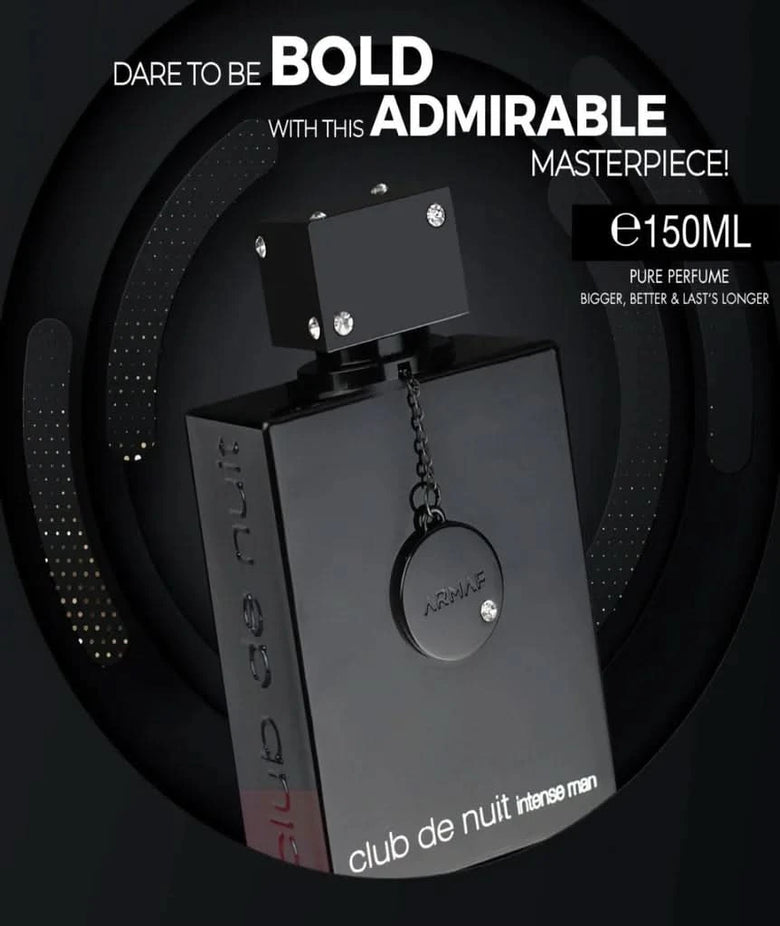 Armaf Club De Nuit Intense For Men EDT and Untold EDP perfume sprays, 105ml bundle, featuring stylish bottles and branding.