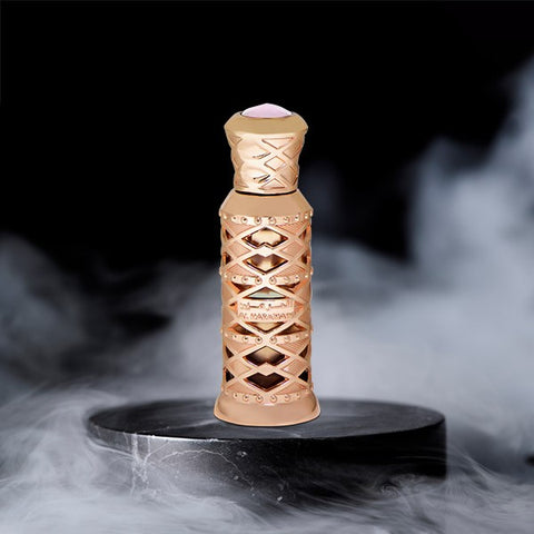 Al Haramain Musk Poudree Perfume Oil-12ml (0.5 oz) by Al Haramain | (WITH VELVET POUCH) - Intense oud