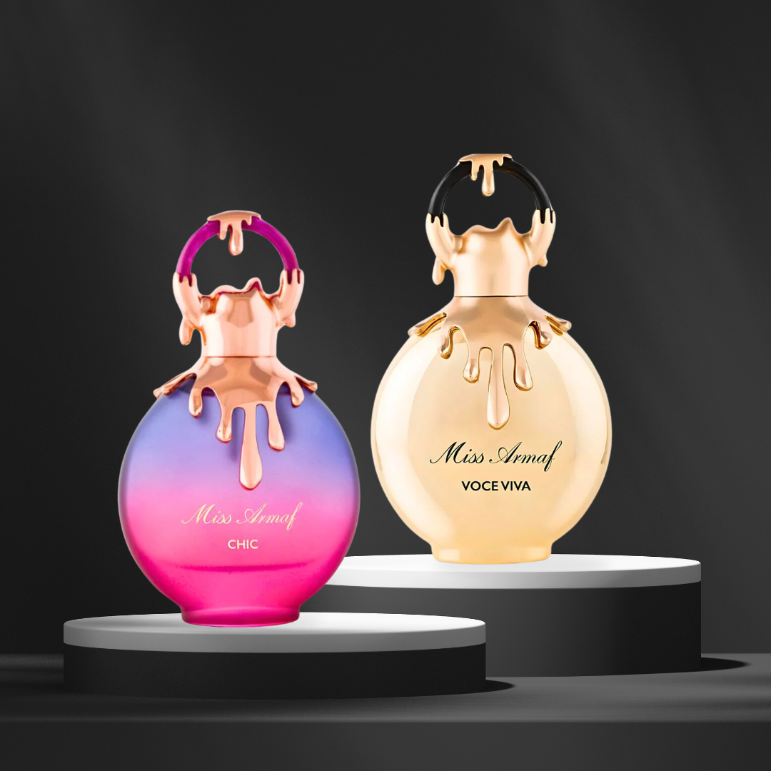 Miss Armaf Chic & Miss Armaf Voce Viva EDP Sprays 100ML (3.4 OZ) By Armaf | Long Lasting, Luxurious Scents. (ENCHANTED BUNDLE) - Intense Oud