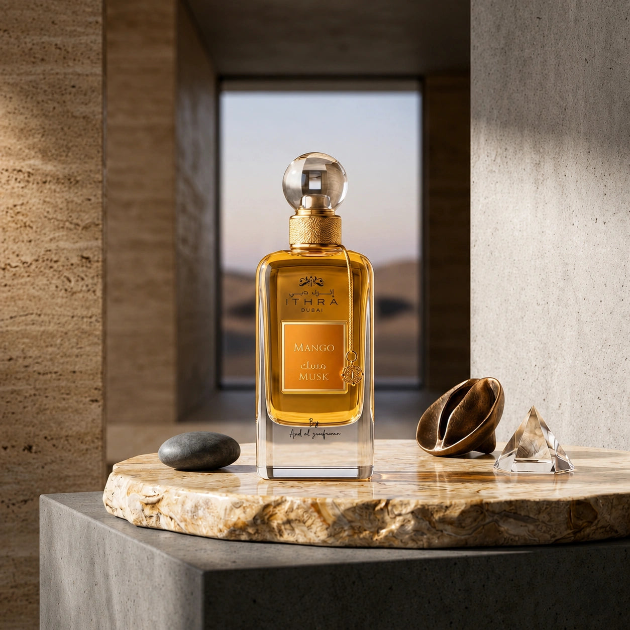 Mango Musk Eau de Parfum Spray by Ard Al Zaafaran, 100ml bottle with floral and fruity fragrance design.