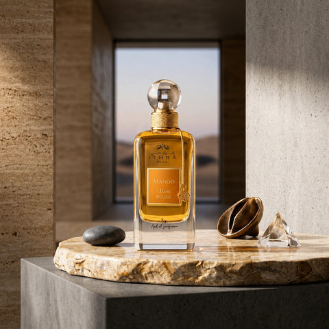 Mango Musk Eau de Parfum Spray by Ard Al Zaafaran, 100ml bottle with floral and fruity fragrance design.