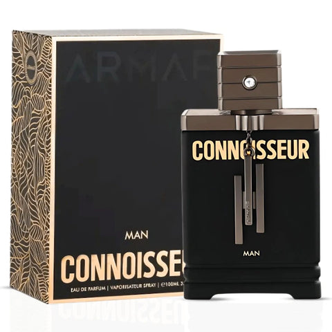 Connoisseur Man Eau de Parfum Spray 100ml (3.4 oz) by Armaf | Crisp Green Apple & Ginger Spark Warmed by Smoky Woods - Intense Oud