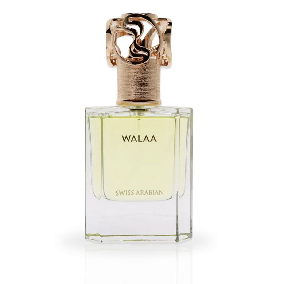 Swiss Arabian Walaa Waaw Series Eau De Parfum 50ML bottle with elegant packaging and floral and musk notes.