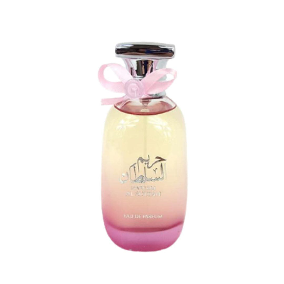 Ard Al Zaafaran Hareem Al Sultan EDP 100ml unisex perfume bottle with elegant design and floral accents.