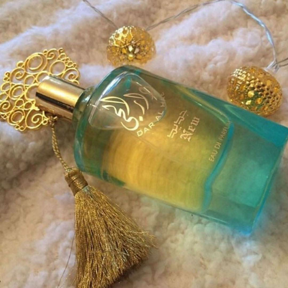 Bottle of Dar Al Hae Eau De Parfum for Women by Ard Al Zaafaran, 100mL, featuring elegant packaging and floral design.