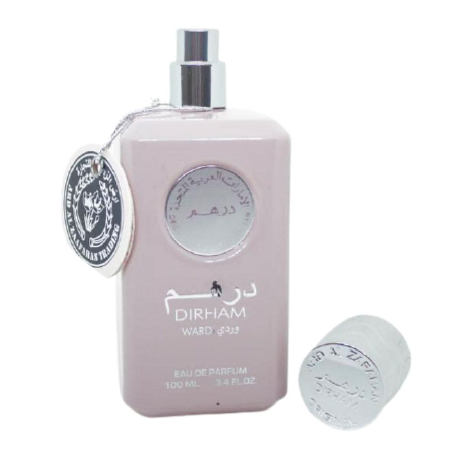 Dirham Wardi EDP for Women by Ard Al Zaafaran, 100mL bottle with elegant floral perfume design.