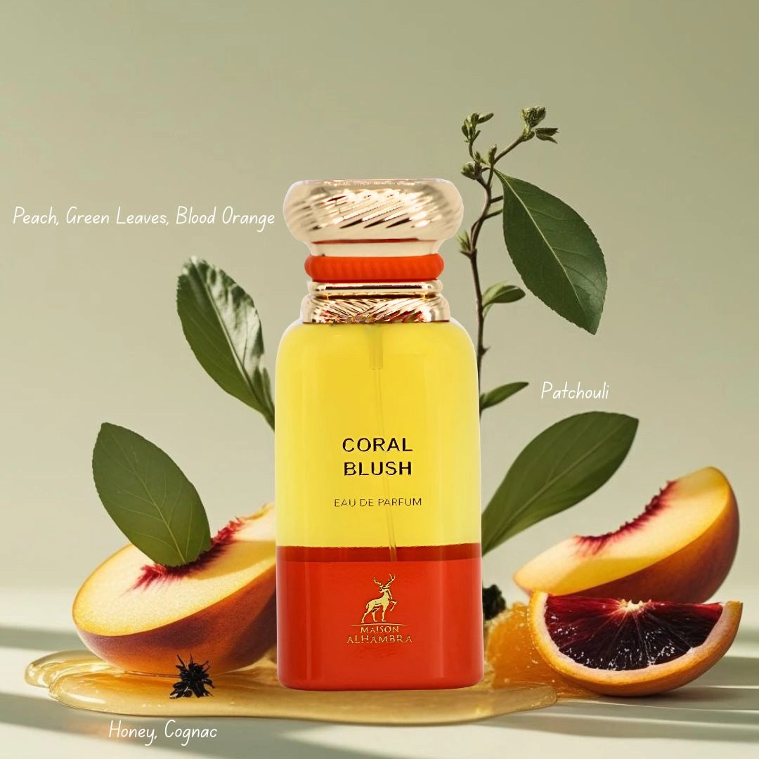 Coral Blush Eau de Parfum Spray 80ml (2.7 oz) by Maison Alhambra | Sweet, Rich & Unapologetically Daring - Intense Oud