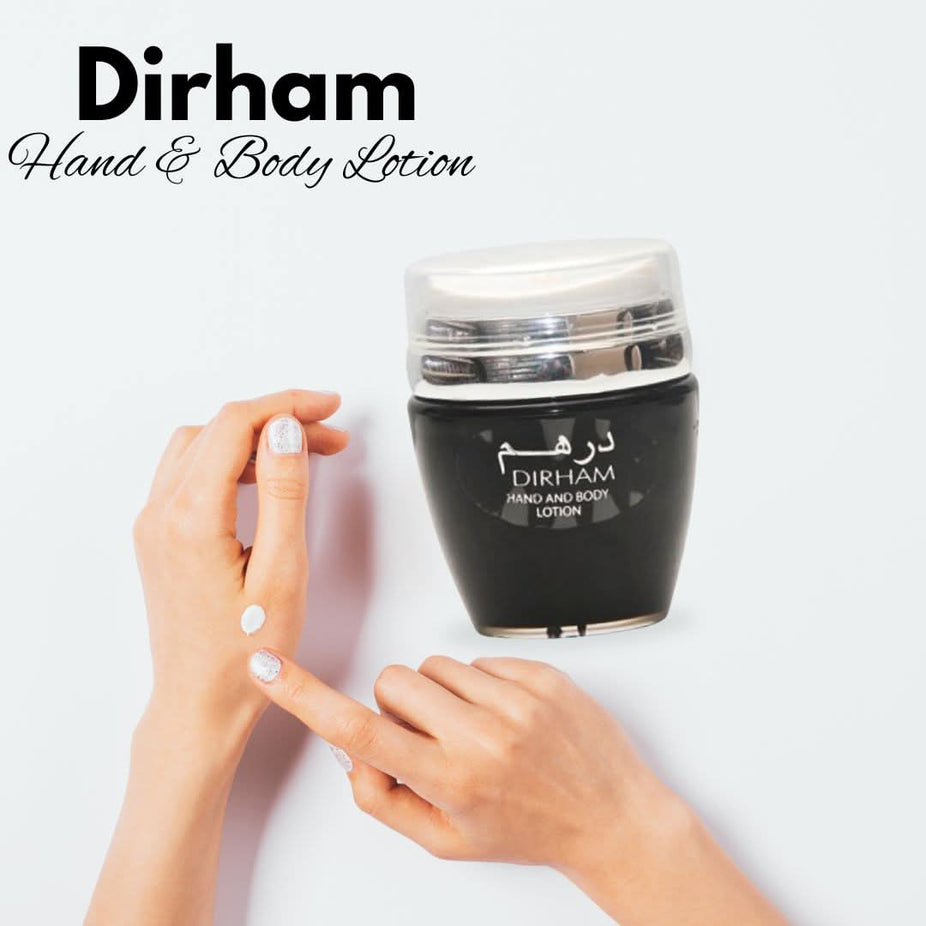 Ard Al Zaafaran Dirham hand and body lotion 45ML with fresh fragrance, moisturizing and nourishing dry skin.