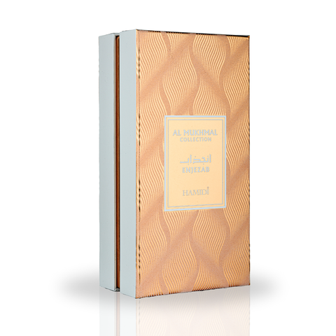 Hamidi Enjezab Eau de Parfum spray 100ml, elegant bottle with floral and woody notes, luxurious fragrance for women.