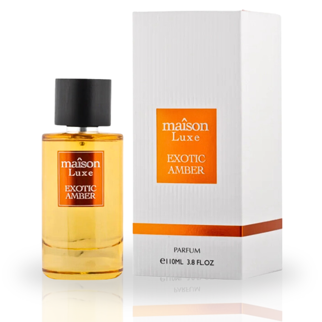 MAISON LUXE EXOTIC AMBER EDP Spray 110ML (3.8 OZ) By Hamidi | Designed To Draw You Into The Realm Of Sensuality. - Intense Oud