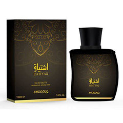 Eshtyaq for Women EDT- 100 ML (3.4 oz) by Shurouq(WITH POUCH) - Intense oud